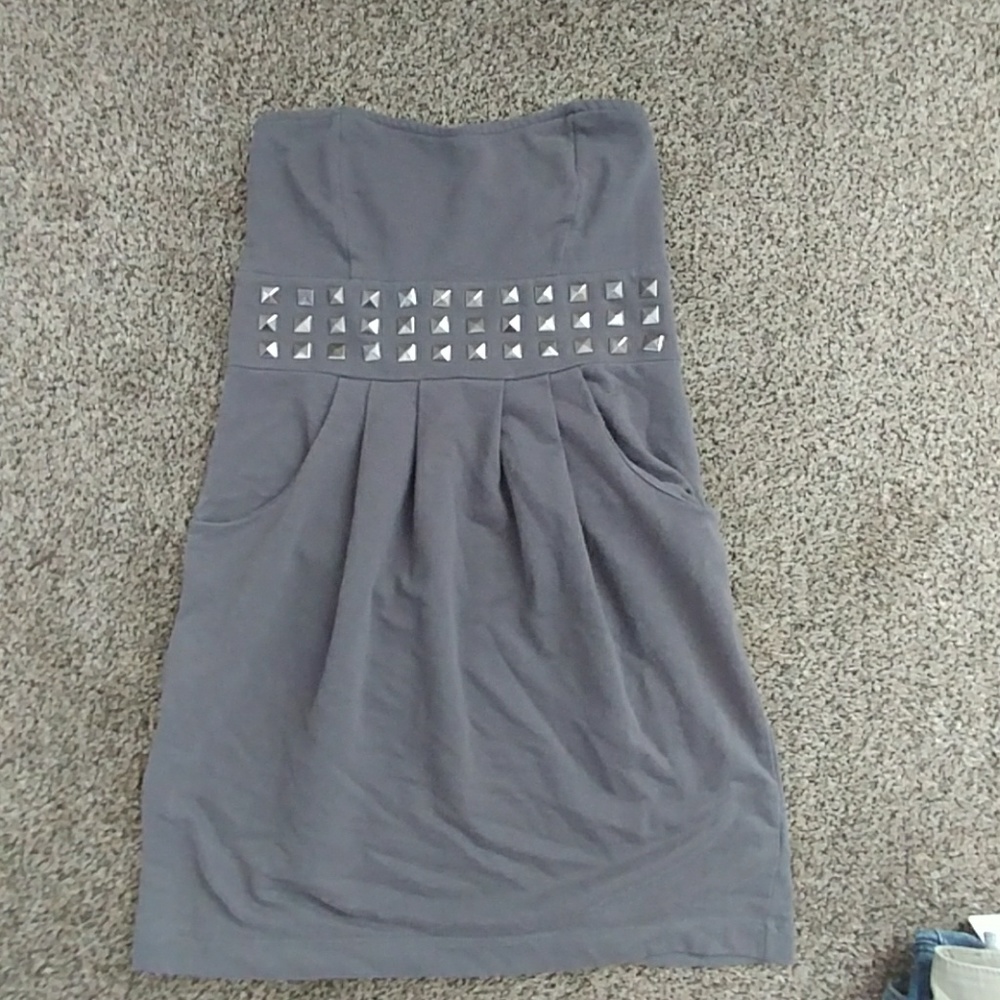 Studded grey dress